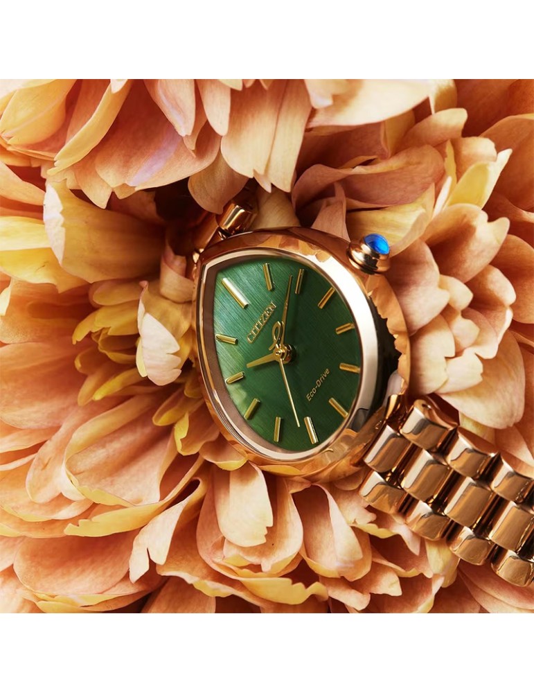 Citizen watch - Lady - Rainell - 26 mm - Green - Rose Gold-EM120357X