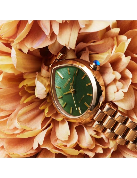 Citizen watch - Lady - Rainell - 26 mm - Green - Rose Gold-EM120357X