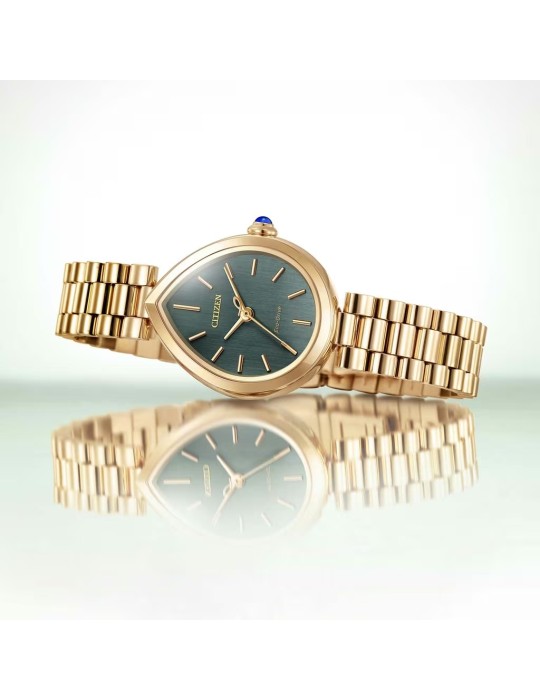 Citizen watch - Lady - Rainell - 26 mm - Green - Rose Gold-EM120357X