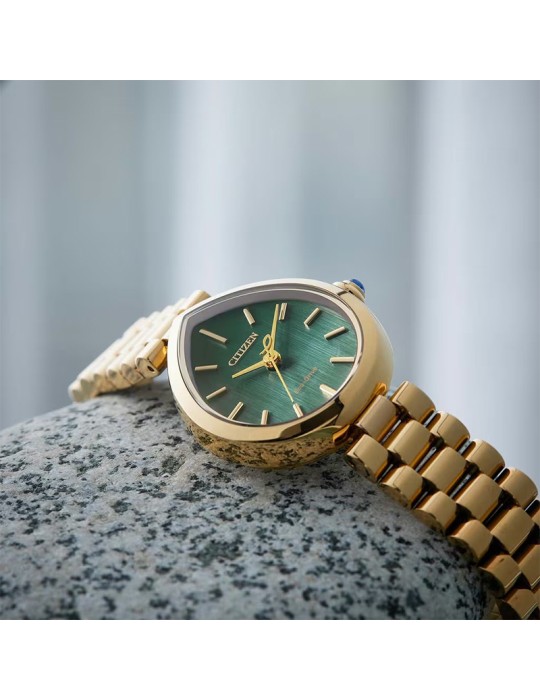 Citizen watch - Lady - Rainell - 26 mm - Green - Rose Gold-EM120357X