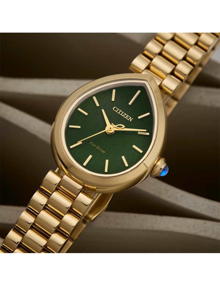 Citizen watch - Lady - Rainell - 26 mm - Green - Rose Gold-EM120357X