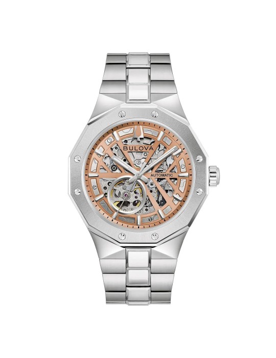 Bulova Watch - Octagon Prestige Automatic 42mm Skeleton
