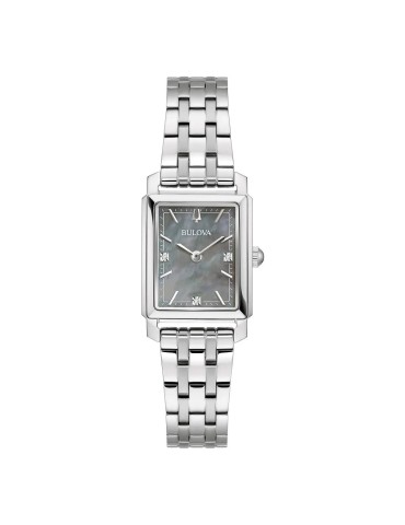 Bulova Watch - Sutton Tank Quartz 21mm Grey Mother-of-Pearl