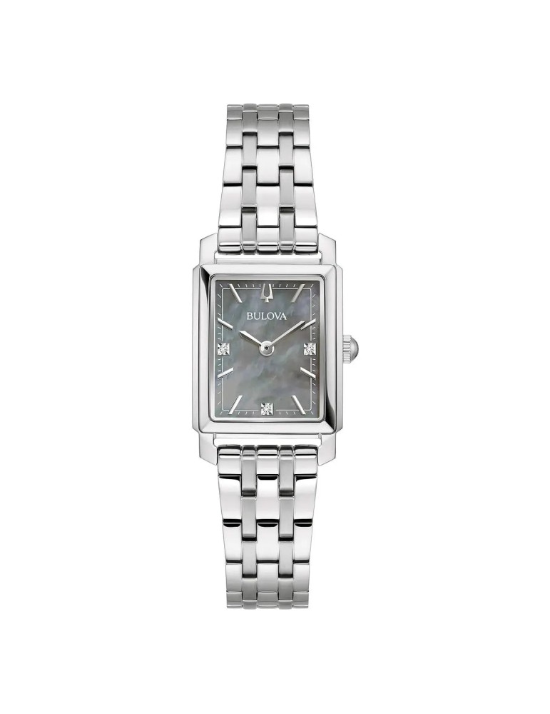 Bulova Watch - Sutton Tank Quartz 21mm Grey Mother-of-Pearl