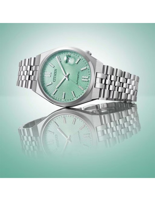 Orologio Citizen - Tsuyosa 60 - Automatico-37mm-Silver-Verde-NK003051X