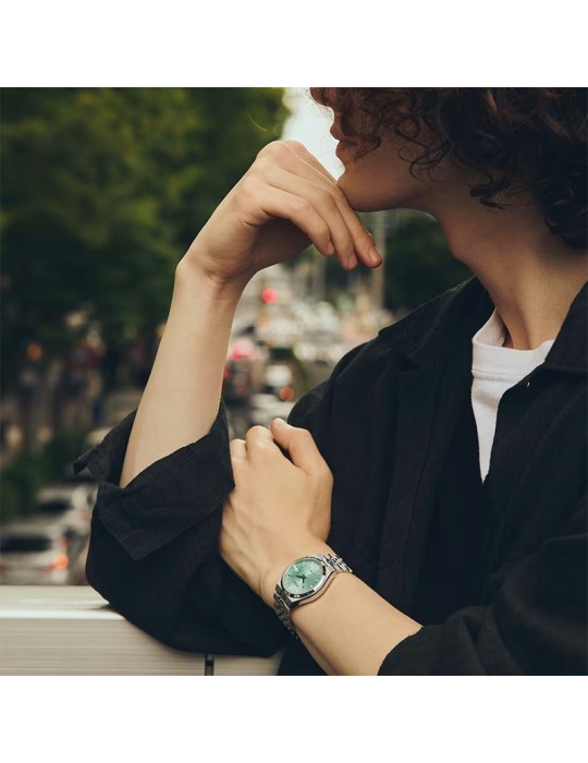 Orologio Citizen - Tsuyosa 60 - Automatico-37mm-Silver-Verde-NK003051X