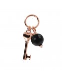 Bronzallure Key Pendant with Black Spinel for Women - 0