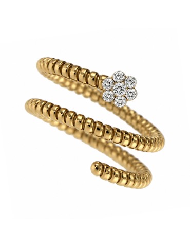 Anello Antorà - Memento Contrariè in Oro Giallo 18 Carati con Diamanti Naturali 0,14 ct