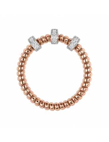 Antorà Memento Tubogas Ring in 18-Karat Rose Gold with 0.21 ct Natural Diamonds 2