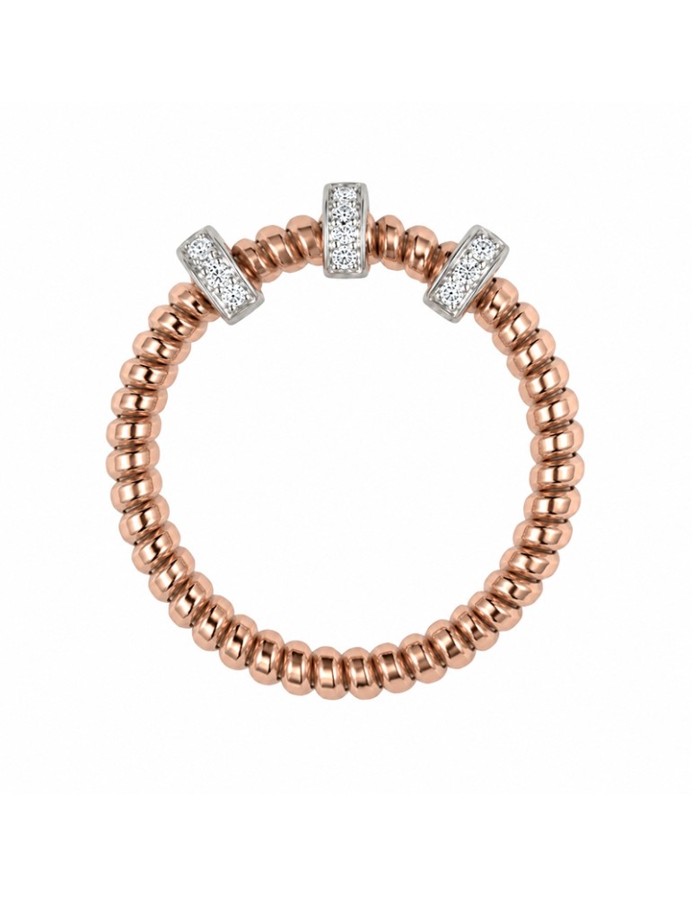 Anello Antorà - Memento Tubogas in Oro Rosa 18 Carati con Diamanti Naturali 0,21 ct