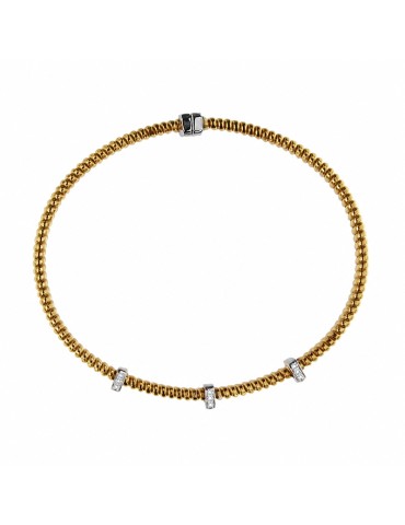 Bracciale Antorà - Memento Tubogas in Oro Giallo 18 Carati con Diamanti Naturali 0,21 ct - 0 2