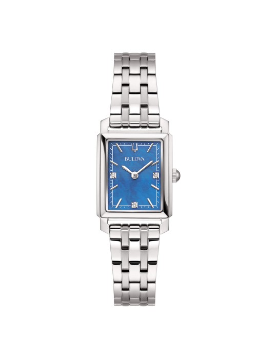Orologio Bulova - Sutton Tank Quarzo 21mm Madreperla Azzurro con Diamanti Naturali - 0