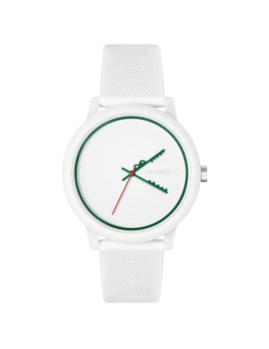 Lacoste Watch - White - Green Crocodile Hands - 42mm -2011308