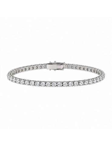 Bracciale Tennis Crieri - Classic in Oro Bianco 18 Carati con Diamanti Bianchi 7,00 ct - 0