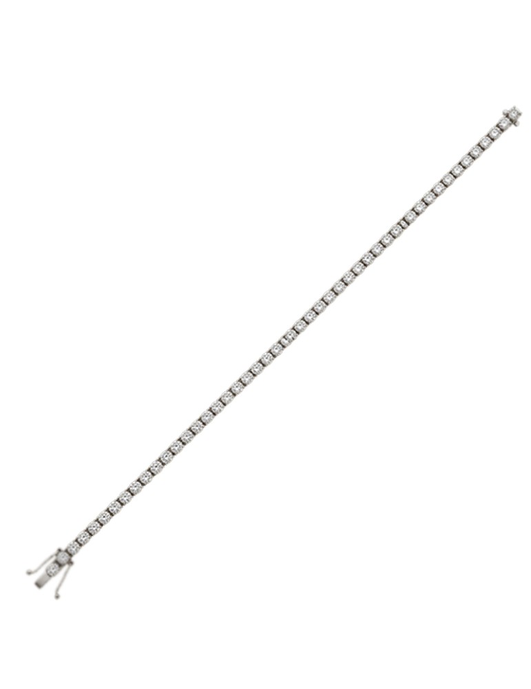 Bracciale Tennis Crieri - Classic in Oro Bianco 18 Carati con Diamanti Bianchi 7,00 ct - 0