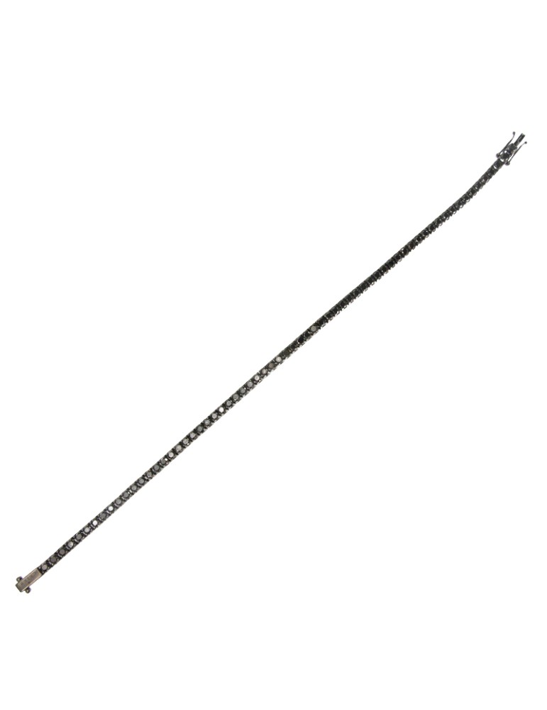 Crieri Tennis Bracelet – 18-Karat Burnished Gold with 5.10 ct Black Diamonds – 20 Centimeters - 0
