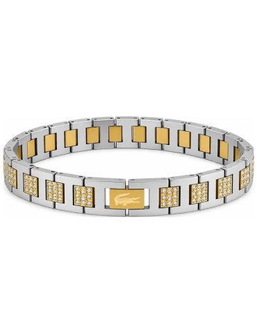 Lacoste Men's Bracelet - Two-Tone Metropole in Steel with Crystals - 0