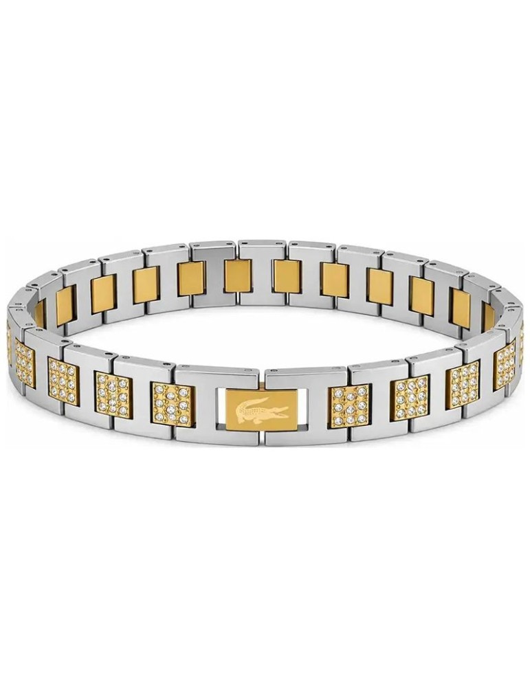 Lacoste Men's Bracelet - Two-Tone Metropole in Steel with Crystals - 0