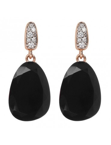 Bronzallure Preziosa Earrings with Black Spinel for Women - 0