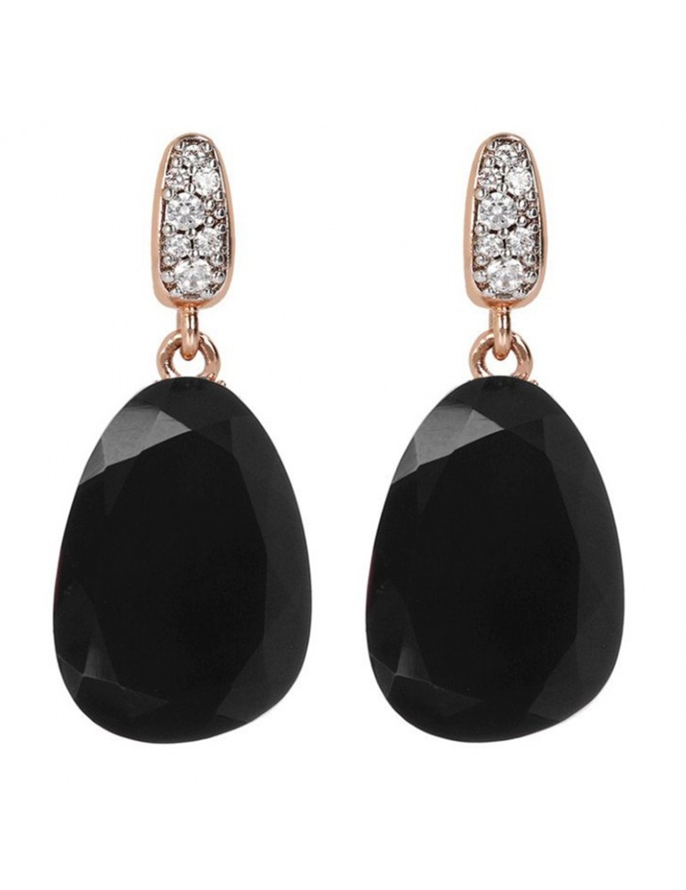 Bronzallure Preziosa Earrings with Black Spinel for Women - 0