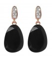 Bronzallure Preziosa Earrings with Black Spinel for Woman