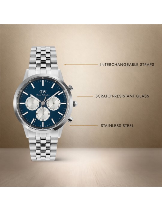 Orologio Daniel Wellington - Arctic Panda - Silver-42mm-Blu-DW00100874