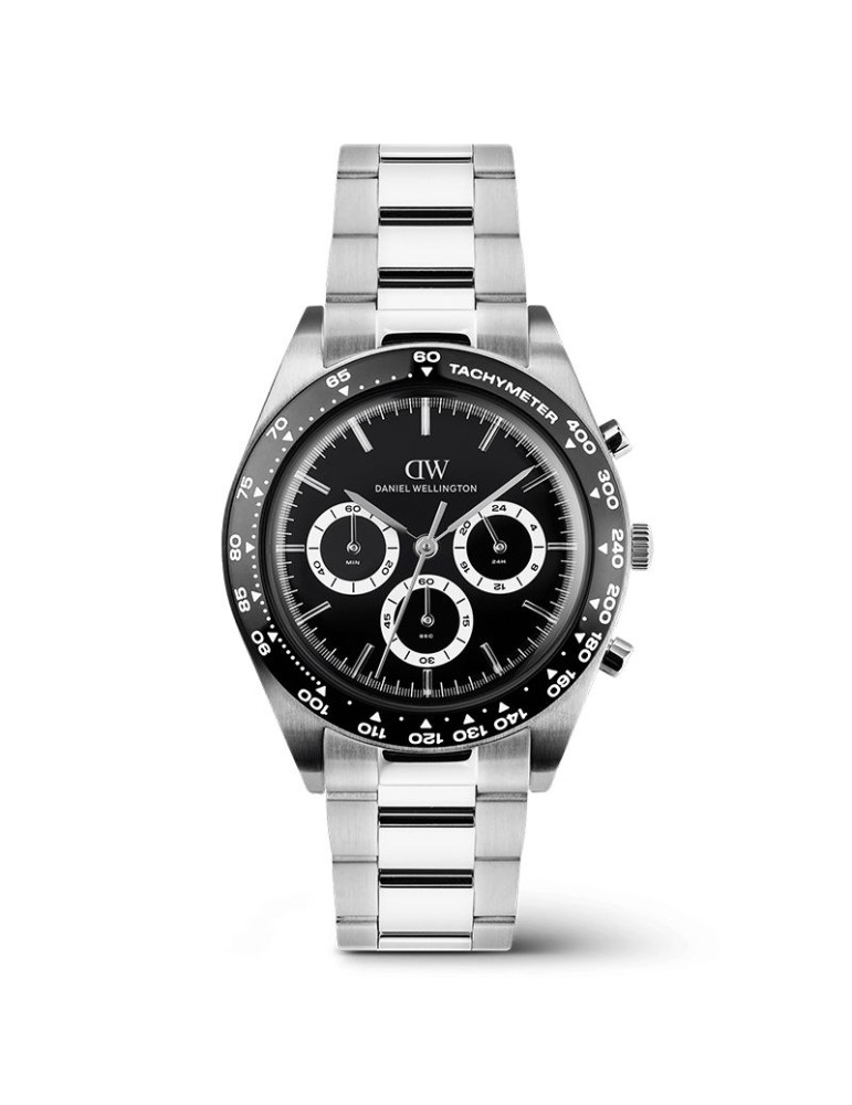 Orologio Daniel Wellington-3-Link Black Silver-Cronografo-Nero-DW00100947
