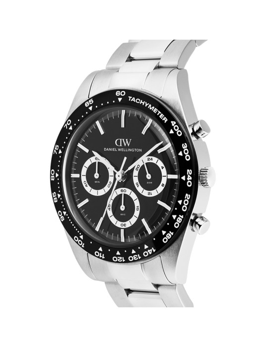 Orologio Daniel Wellington-3-Link Black Silver-Cronografo-Nero-DW00100947