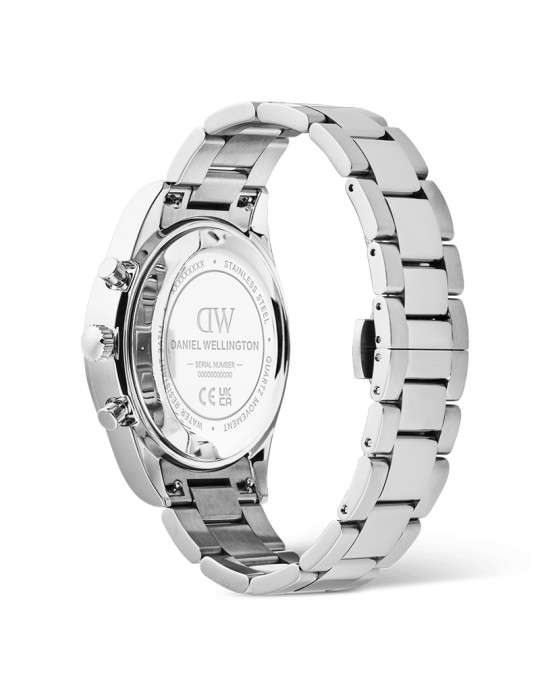 Orologio Daniel Wellington-3-Link Black Silver-Cronografo-Nero-DW00100947
