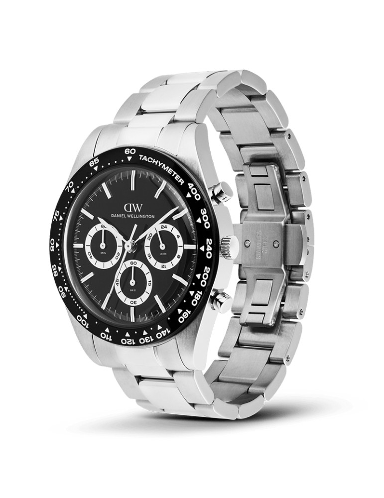 Daniel Wellington Watch-3-Link Black Silver-Chronograph-Black-DW00100947