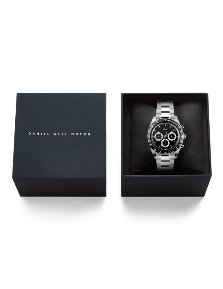 Orologio Daniel Wellington-3-Link Black Silver-Cronografo-Nero-DW00100947