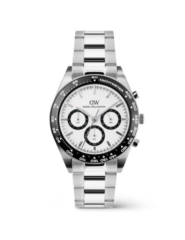 Daniel Wellington Watch - Chronograph - Silver-42mm-White-DW00100948