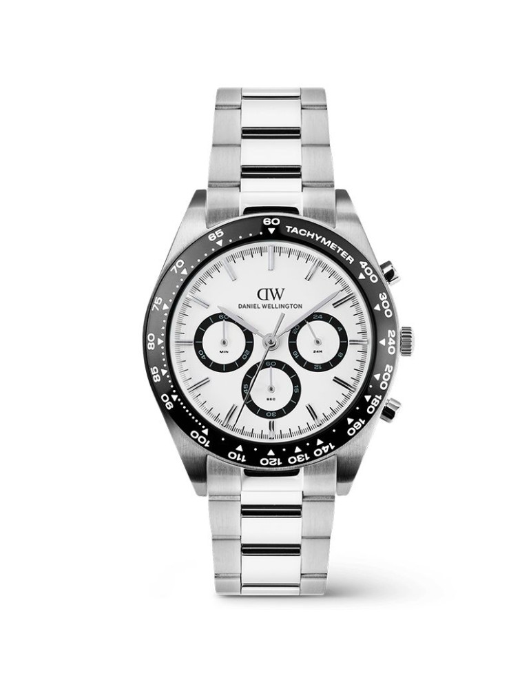 Orologio Daniel Wellington - Cronografo -Silver-42mm-Bianco-DW00100948