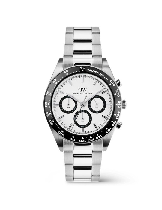 Orologio Daniel Wellington - Cronografo -Silver-42mm-Bianco-DW00100948