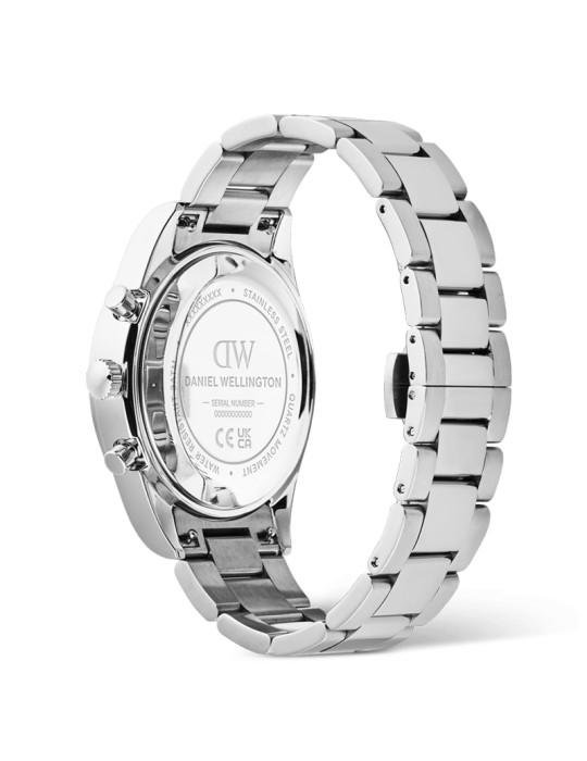 Orologio Daniel Wellington - Cronografo -Silver-42mm-Bianco-DW00100948