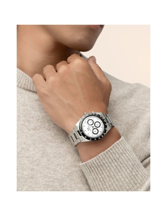 Daniel Wellington Watch - Chronograph - Silver-42mm-White-DW00100948