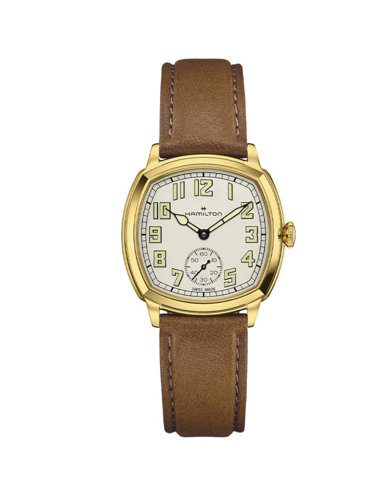 Hamilton Watch - American Classic Cushion Mechanical 34mm Beige Golden - 0