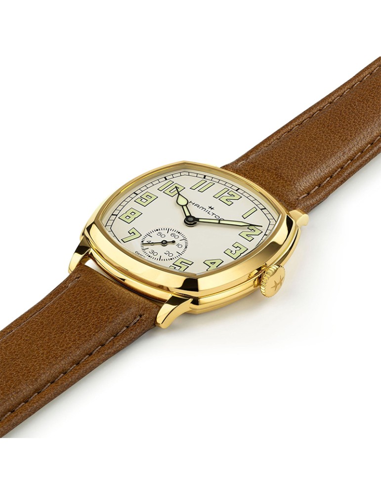 Hamilton Watch - American Classic Cushion Mechanical 34mm Beige Golden - 0