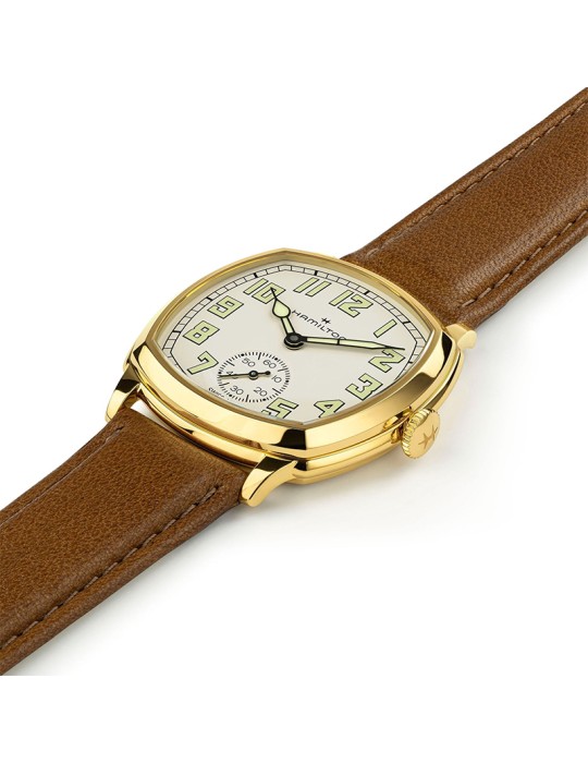Hamilton Watch - American Classic Cushion Mechanical 34mm Beige Golden - 0