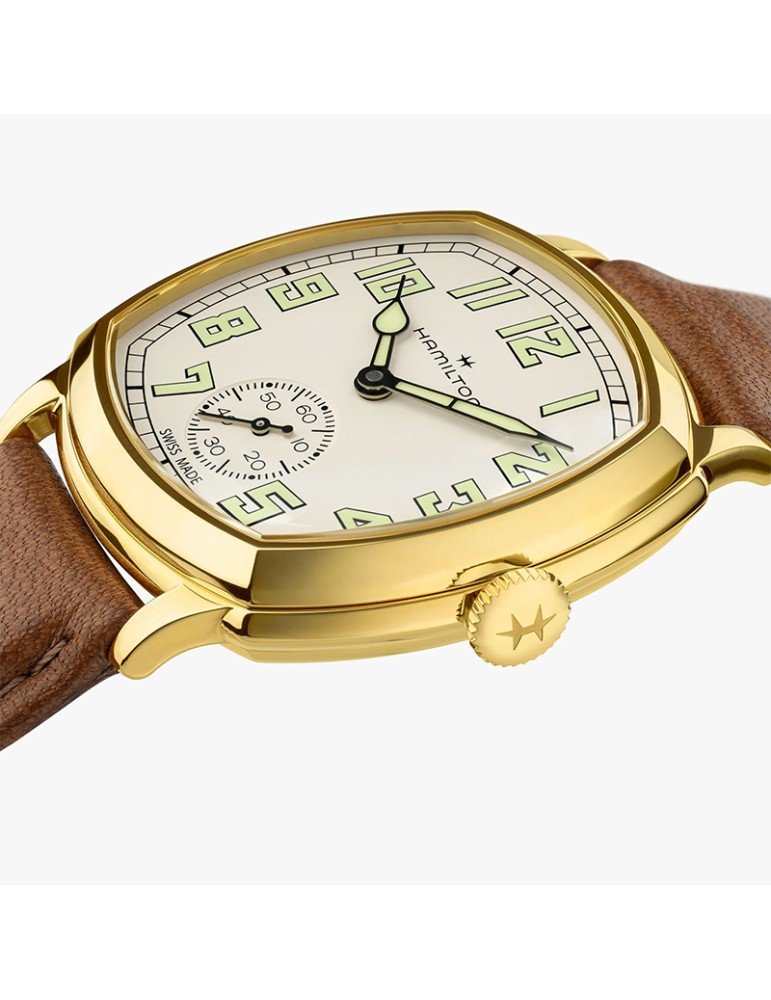 Hamilton Watch - American Classic Cushion Mechanical 34mm Beige Golden - 0
