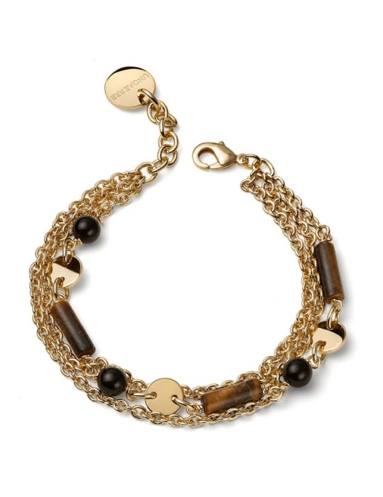 Unoaerre Bracelet - Joya - Multistrand-Onyx-Tiger's Eye-14EXB0174G