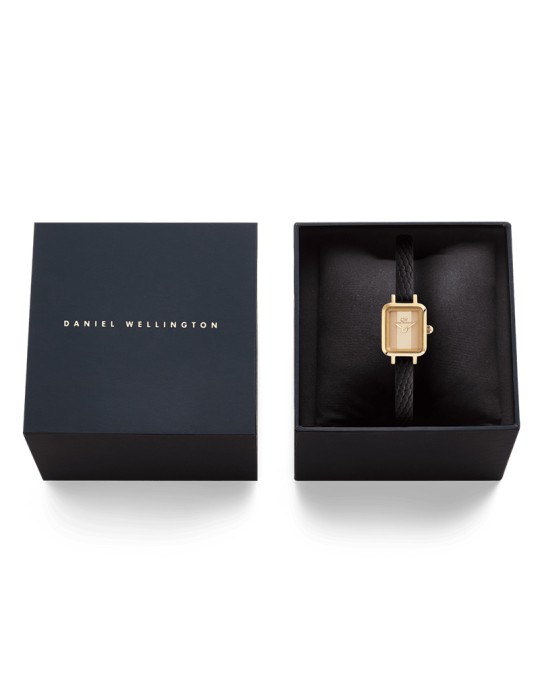 Orologio Daniel Wellington - Gold - Black - 15,4x18,2mm - DW00100957
