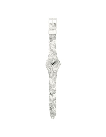 Swatch-Art Peace Hotel Curvilinear Watch-34mm-White and Black-GZ363 2