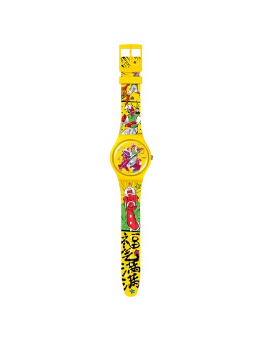 Orologio Swatch - Solo Tempo - Giallo-41mm-Stampe Multicolore-SO29Z157 2