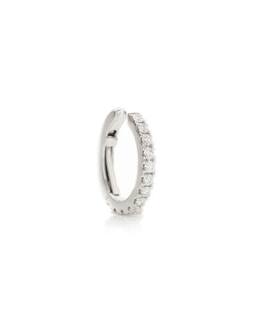 EarCuff Buonocore - Orecchino Mono Cerchietto in Oro Bianco 18 carati con Diamanti Bianchi 0,20 ct - 0