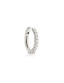 EarCuff Buonocore - Orecchino Mono Cerchietto in Oro Bianco 18 carati con Diamanti Bianchi 0,20 ct - 0