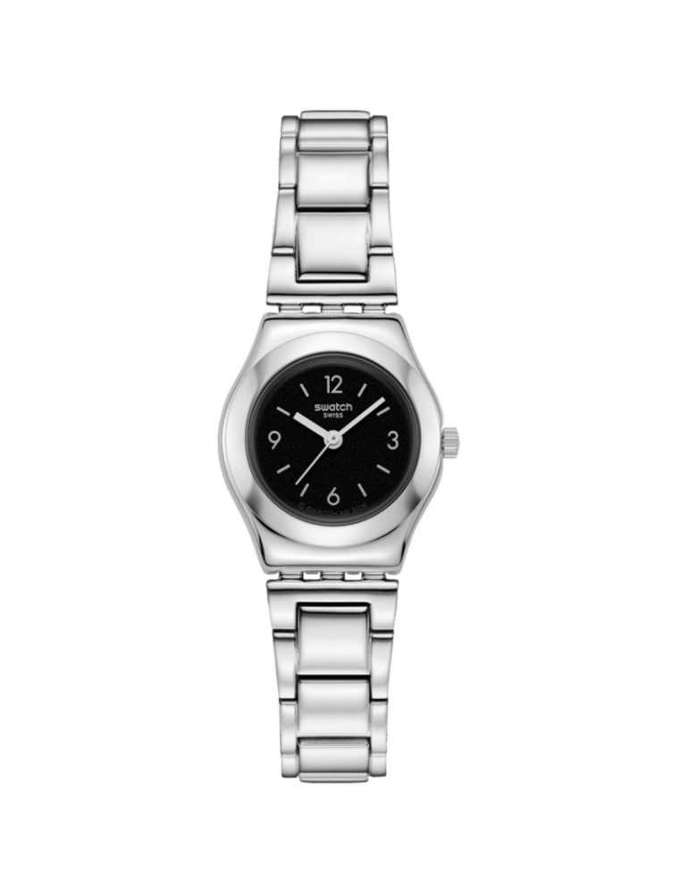 Orologio Swatch da Donna -  Solo Tempo - Silver - 25mm - Nero - YSS350G