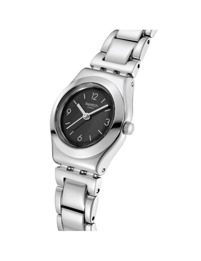 Orologio Swatch da Donna -  Solo Tempo - Silver - 25mm - Nero - YSS350G