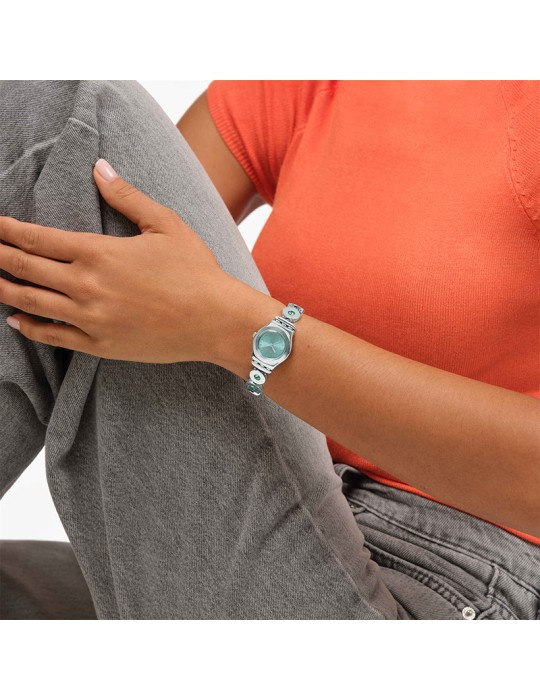 Orologio Swatch - Solo Tempo - Silver - 25mm - Turchese - YSS355G