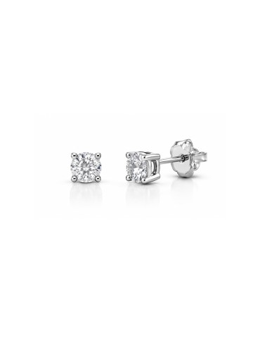 LeLune Diamonds Solitaire Earrings – White Gold with 0.60 ct Natural Diamonds - 0
